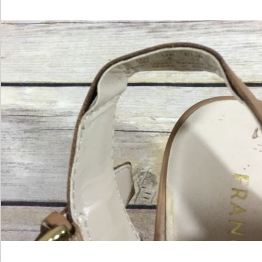 Franco Sarto Womens Leather Sandal Wedge Cork Heel - Picture 6 of 8